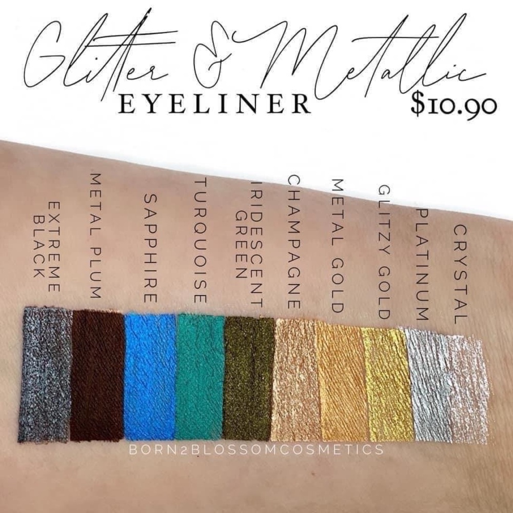 Liquid Metal & Glitter Eyeliner European Standard professional grade!